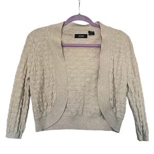 Tan cropped sweater with 3/4 sleeves - great condition!